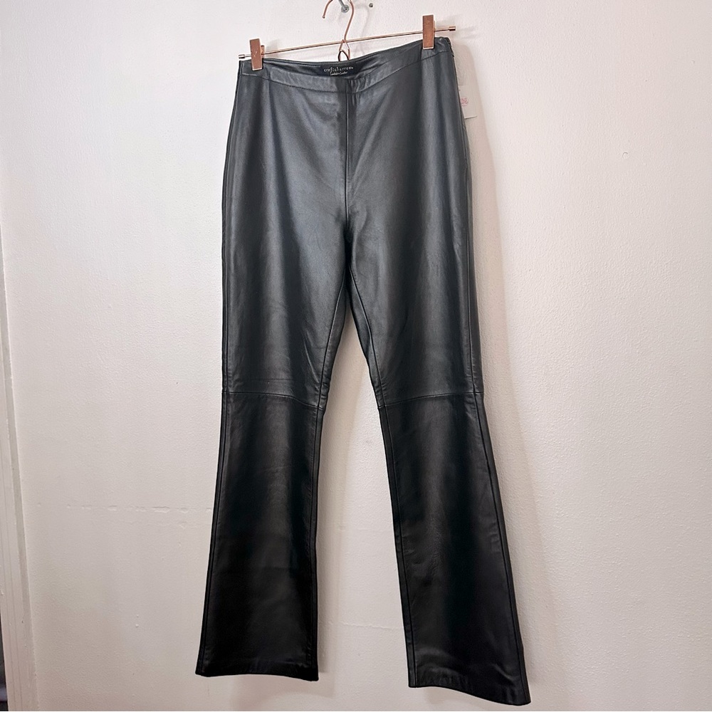 Croft & barrow lamb skin leather pants size 4 MSRP 235$